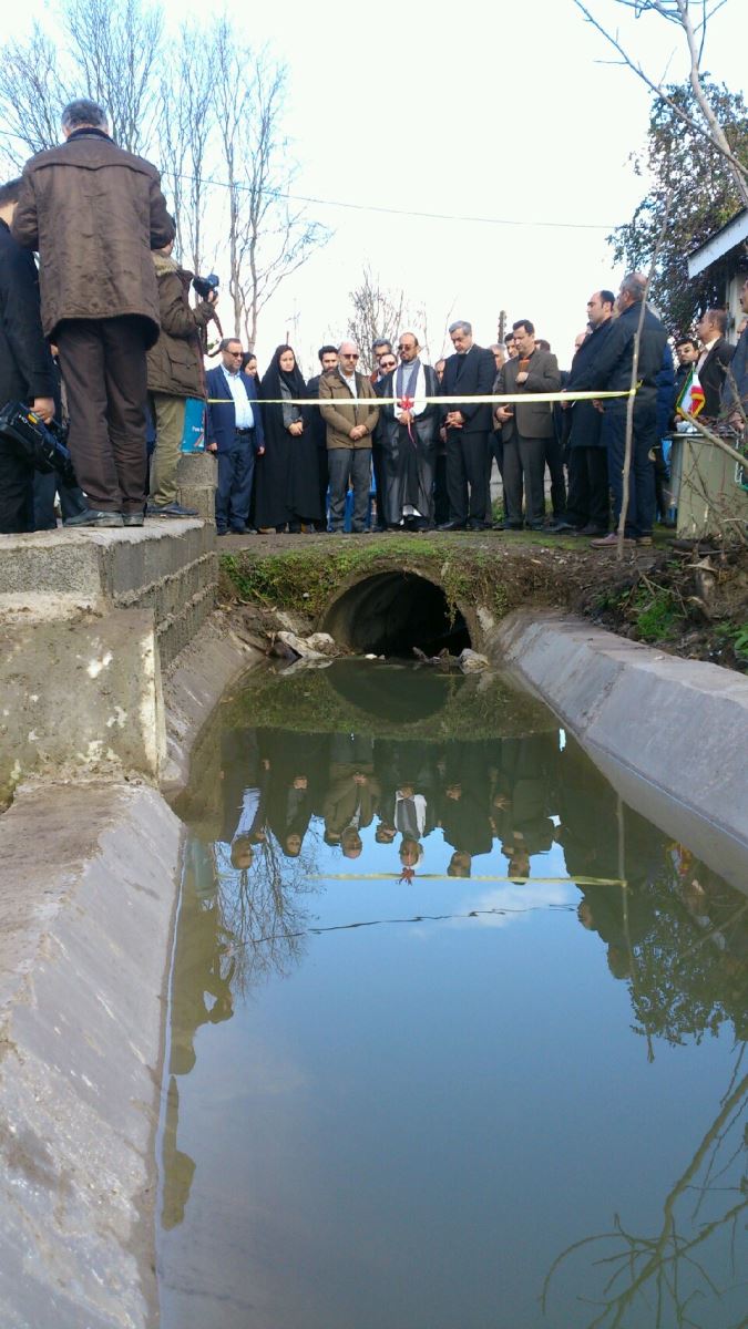 افتتاح پروژه لاینینگ در دهه مبارک فجر در شهرستان لاهیجان