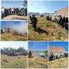مانور آتش زدن کاه وکلش  در منطقه کومله شهرستان لنگرود برگزارشد