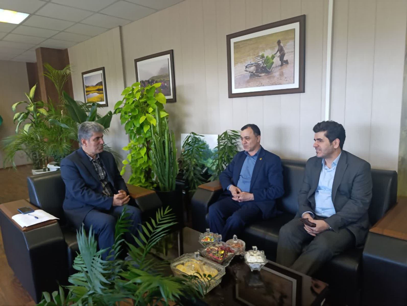 دیدار رئیس سازمان جهاد کشاورزی استان با رئیس شعبه ممتاز بانک کشاورزی گیلان